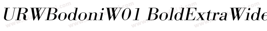 URWBodoniW01 BoldExtraWide字体转换